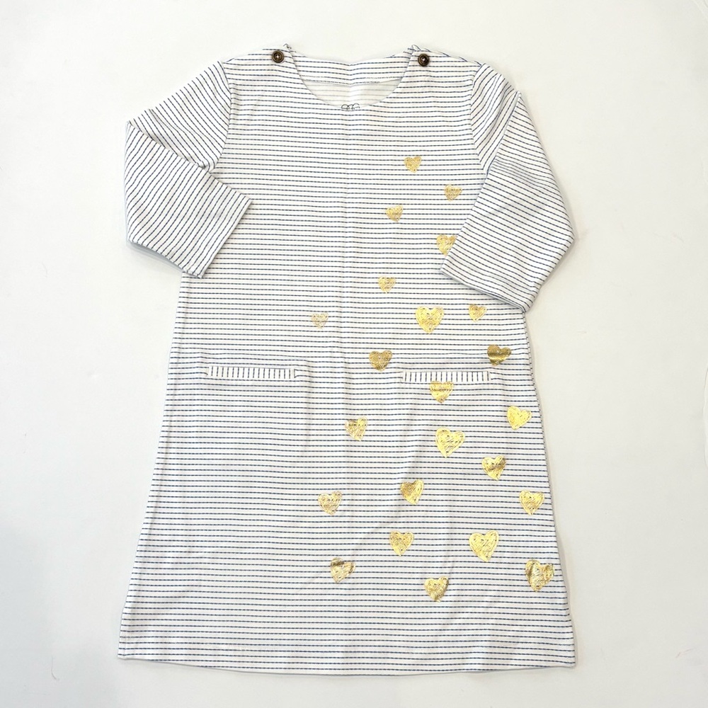Egg Gold Heart Dress NWOT